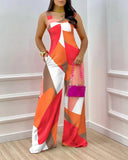 Independent Station Popular Style New Trend Printing Fashion One-Piece Trousers-Outfit