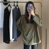 Toloer And Autumn 2023 New Korean Version Loose Lazy Wind Thin Hoodie Hoodie Female Tide Ins Long Sleeve
