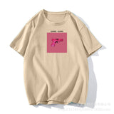 Ins Wind Printing T-Shirts For Women's Summer New Loose Round-Neck Cotton Short-Sleeved