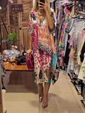 Explosion Casual Leopard Color Print Deep V