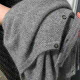 Cashmere Sweater Cardigan Women Single Breasted Long Sleeve Elegant Vintage Jumper Solid Wool Knitted Autumn Winter