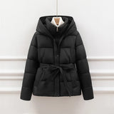 The 2024 New Korean Version Thickened Thick Padded Clothes Female Short Waist Slim Slim Ded With Warm Coat-Outfit