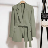 Toloer Spring And Autumn New Version Of The Korean Suit Jacket Female Belt Slim Show Thin Temperament Fashion Fried Street Small Suit Jacket-Outfit