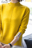 Sweaters Women Casual O-neck Solid Harajuku Basic Long Sleeve Pullovers Elegant High Street Sweater Tops Clothes New 1028-1-Outfit
