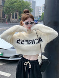 Desire Sweet Hot Girl Sexy Short Style Top Girl Autumn And Winter Design Sense Niche High Neck Sweater Sweater Jacket Jacket-Outfit