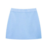 Spring 2025 New Women's Short-Sleeved Simple Fashion Knitted Jacket Skirt 1822025