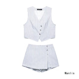 Women's 2025 New Striped Printed Vests 2949025