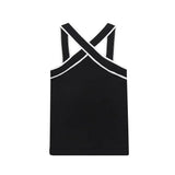 Repair Summer New Women's Cross-Sling Vest Bump Color