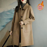 This Coat Woman 2025 Autumn And Winter New Small Man Thick Korean Version Of The Long-Term