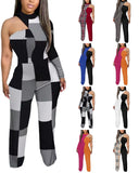 Independent Station New Fashion Printed One-Sleeved One-Sleeved Women's Trousers From Stock-Outfit