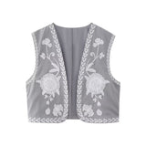 Embroidered Open Tao 2025 Vest National Style Summer Multi-Color Vest Women's