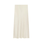 New Fashion Temperament Silk Hyssy Texture Simple Straight Fan Flute Skirt