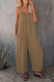 Sling Summer Solid Sleeveless Color Pocket Casual