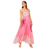 Summer New Sexy Sling Temperament Print High Waist Swing Dress
