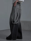 Gradient Straight Jeans Women Loose Broad Legs Fashion Trend Niche Design Personality