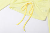Fairycore Solid Color Long Sleeve Suit-Outfit