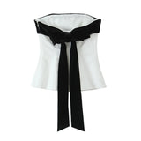 Women's Clothing 2025 Spring New Fashion Bump Back Bow Trim