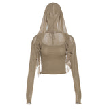 Toloer 2023 Fall Sweater Sexy Personality Street Niche Sexy Hot Girl Smoouse Off The Shoulder Two Sets-Outfit