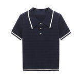 Homemade New Women's Classic Fashion Eight-Strand POLO Shirt