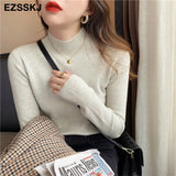 Basic Turtleneck Slim Sweater Pullover Women Autumn winter Casual long Sleeve Sweater For women Female Chic Jumpers