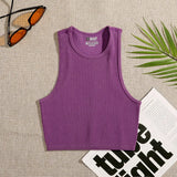 Toloer Hot Style Sports Yoga Top Nylon Fitness Running Moisture And Sweat-Breathing Seamless Knit Vest-Outfit