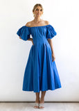 Women's Collar Dress Soaked Sleeve High-Waisted Dopamine Wearing Large Swing Dress Women's