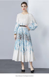 New Women's Dress Dress Oversized Dress Print 100 Folds T-Shirt With T-Shirt Holiday Casual