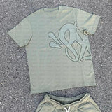 Letter Print Loose Short-Sleeved Top Street Hip-Hop Men And Women T-Shirt Shorts