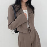 Toloer Suit Jacket Female 2024 Spring And Autumn Small Korean Fried Street New Version Of Casual Suit Jacket Female-Outfit