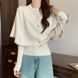 Sweater Jacket Women's Long Sleeve Shawl Two-Piece Set Of 2023 Autumn And Winter New Foreign Style Hit Bottom Soft Waxy Sweater-Outfit
