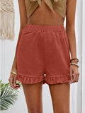 New Women's Shorts Burst Casual High-Waisted Cotton Straight