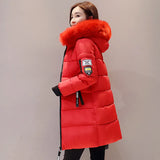 Cotton-Padded Jacket Female 2024 Winter Dress New Korean Version Of Fashion Long Cotton-Padded Jacket Female Large Size Slim Hooded Coat Female Cotton-Padded Jacket-Outfit