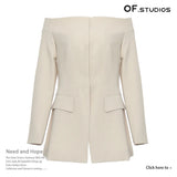 Autumn And Winter New Shoulder Personality Zipper Dark Buckle Short Coat Female