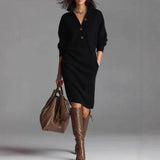 New High-Neck Loose Pocket Tuxedo Long-Sleeved Idling