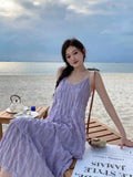 Toloer Dress Female Summer 2023 New Cake Skirt Seaside Vacation Beach Skirt Slip
