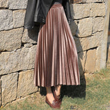 Hundred Folded Skirt Female Students 2025 Spring And Autumn New Korean Version Of High-Rise Half-Dress Mid-Long Long Skirts Appear