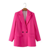 And Summer 2025 New Simple Loose Double-Dbuted Blazer Women's Spring And Autumn Dress New