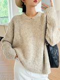 And Winter New Jacket Sweater Women Thick Lazy Style French Loose Collar Sweater Long-Sleeved Women's