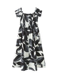 New Fashion Sexy Collar Bubble Sleeve Casual Fashion Dress Dress Dress