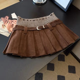 Babes V-Waisted 100-Folded Skirt Women 2025 New Ins Sexy Anti-Walking A-Word Bag Hip