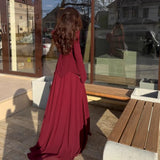 New Women's Square Collar Long Sleeve Elegant Pearl Decoration Splicing Long
