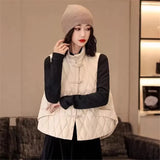 New Chinese Style Dish Buckle White Duck Down Down Vest Female Wear Winter New Fashion Diamond Large Size Vest Down Liner-Outfit