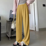 Toloer Wide-Leg Pants Women Spring And Fall 2024 New Casual Pants High-Waist Suit Pants Small Pants Women-Outfit