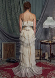 Corset Chiffon Frill Tiered Maxi Dress-Outfit