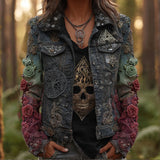 Trend 3D Digital Pattern Printing Fashion High Street Denim Jacket Men And