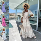 Sales Of New Lace Splicing Dress INS Casual Loose Belt With Dress