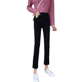 Toloer Black Jeans Women's Fall 2024 New High Waist Loose And Versatile Show Thin High Wide Legs Eight Nine Minutes Pants-Outfit