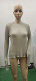 Toloer / Summer 2023 New Hot Selling Long-Sleeved Round Collar Thin Breathable Knit-Outfit