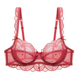 Sexy Lace Underwear Ultra-Thin Transparent Large Bra Small Large Size Bra Anti-Hanging Pure