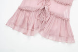 Women's Translucent Laminated Clad Decorative Top Small Sling